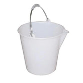 12L Plastic Bucket, White, Food Grade - Honesty Sales